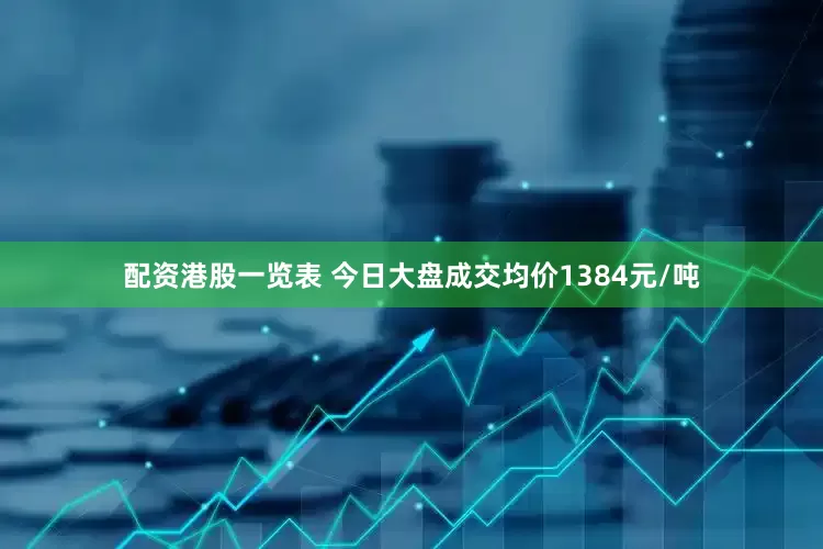 配资港股一览表 今日大盘成交均价1384元/吨